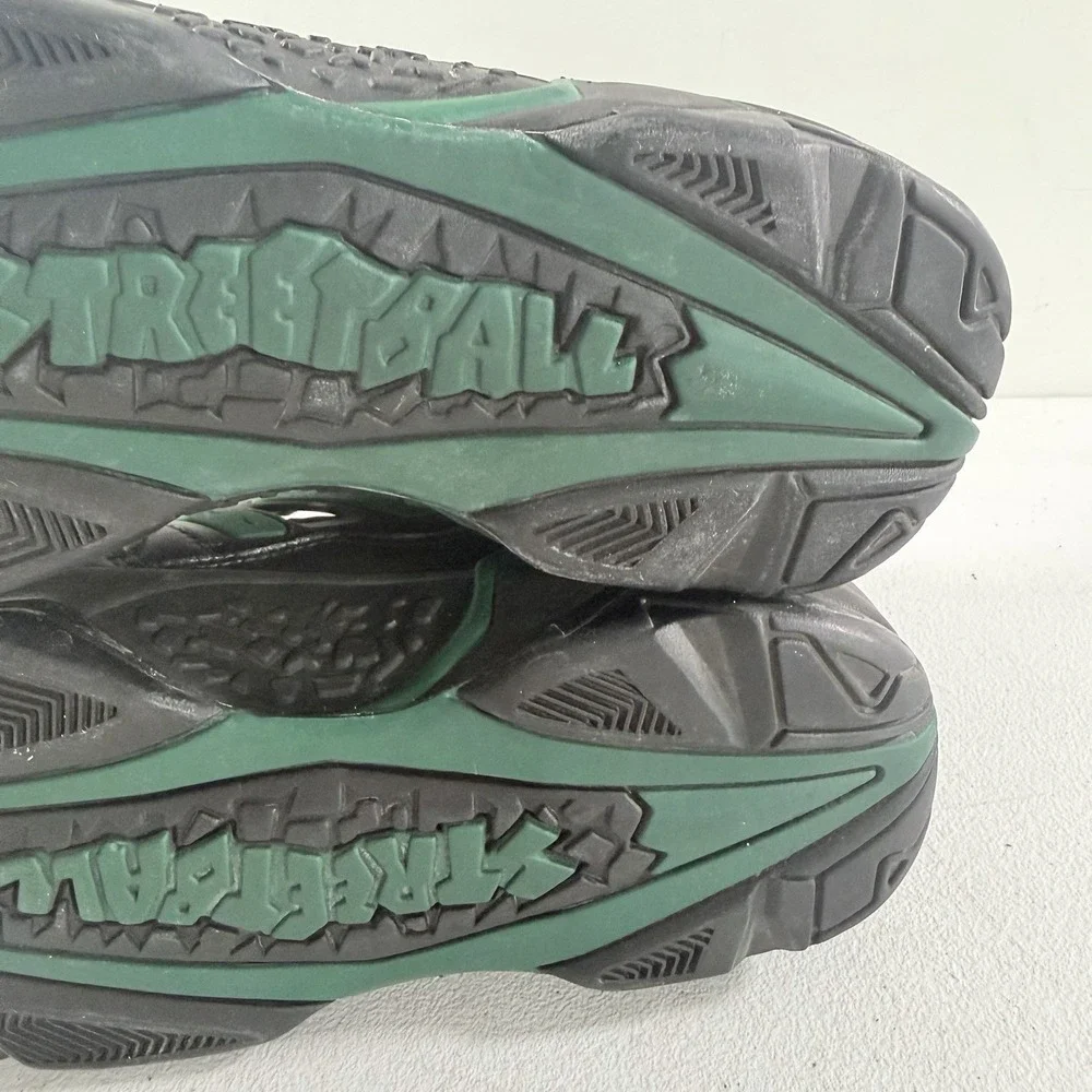 Vintage 1993 Adidas Streetball 2‎ Men's Basketball Shoes Black Green Size 9.5